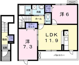 ネオ・ハーモニー太田Ｂの物件間取画像